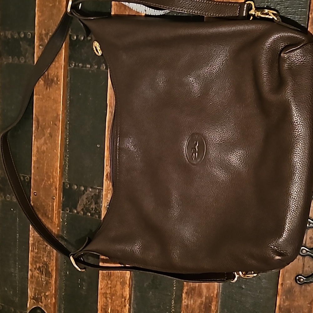 Longchamp Leather Convertible shoulder crossbody bag